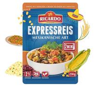 RICARDO Express Riso messicano 8 x 250 g Preparazione Riso Preparato Piatti pronti Microonde/Padella in modo rapido e semplice
