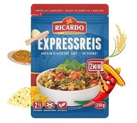 RICARDO Express Riso Messicano Piccante 8 x 250 g Preparazione Riso Preparato Piatti Pronti Microonde/Padella Rapido e Facile