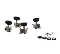 Ricardonty 4 pezzi Ukulele Chitarra e Piccolo 4 corde della chitarra spine di sintonia Mecchaniche 2R e 2L, di montaggio incluso - e nero