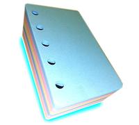 Ricarica 300 Foglietti MINI - 5 FORI - Formato Mini 6,7 x 10,5 cm per Agenda con 5 Anelli - carta 80gr. (100 x 3 colori assortiti)