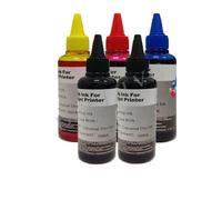 Ricarica Cartucce Flaconi 5 da 100ml inchiostro Colori per Canon Epson HP