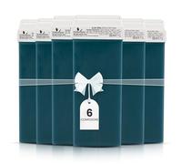 Ricarica Ceretta Rullo Dermawax Aleo Vera 6x100ml- Roll on Cera Depilatoria Universale per Depilazione Professionale e Efficace, Made in Italy (600 ml (1er Pack), Aloe Vera)