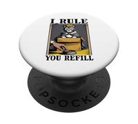 Ricarica con simpatico gattino I Rule You Cat Lover PopSockets PopGrip Adesivo