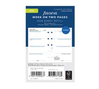Ricarica Diario Filofax Mini Settimana Su Due Pagine - 2026 Multilingue