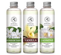 Ricarica Diffusore per Ambiente Monoi de Tahiti & Vaniglia & Gelsomino 3x200ml - Fragranza Intensa e Duratura - Aromaterapia - Deodorante per Ambienti - Profumi esotici - Profumo per Ambiente
