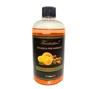 Ricarica Diffusore per ambienti 500 ml Camomilla Torino linea Fantastico .Italy (Arancia e Cannella)
