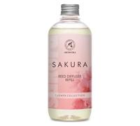Ricarica Diffusore Sakura 500 ml - Fragranza per la Casa Fresca - Deodorante per Ambienti - Aromaterapia - Aromatizzatore d'Aria per Interni - Diffusore Canna Profumata
