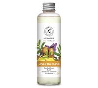 Ricarica Diffusore Zenzero & Basilico 200 ml - Diffusore con Olio Essenziale di Zenzero - Fragranza Intensa e Duratura - Aromaterapia - Fragranza per Casa - Ricarica Diffusore di Aromi