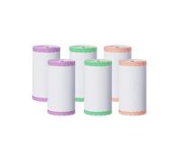 Ricarica for fotocamera istantanea for bambini, carta fotografica colorata con bordo, carta termica for stampa HD non adesiva for stampante per Terminale POS(6 Rolls Edge)