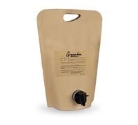 Ricarica gel e shampoo in "bag in box" BIO - Gel doccia e shampoo 2in1 con aroma di tè verde, 3L. Imballaggio ecologico e maniglia per il trasporto. Risparmia denaro e aiuta l'ambiente.