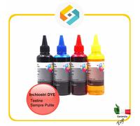 Ricarica inchiostri KIT 4 da 100ml stampanti Brother Canon Epson HP