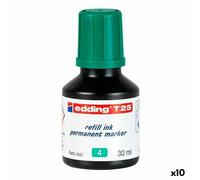 Ricarica inchiostro Edding T25 Marcatore permanente Verde 30 ml [10 Unità]