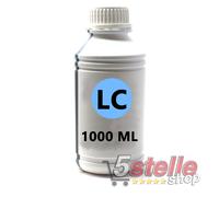 RICARICA INCHIOSTRO LIGHT CIANO 1 LITRO CARTUCCE HP EPSON CANON BROTHER LEXMARK