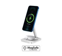 CARICABATTERIA WIRELESS FORCE POWER FPMSIND2IN1STAND15WC Bianco
