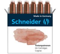 Ricarica per cartucce d'inchiostro Schneider Pastel Standard Format con chiusura a sfera per penne stilografiche e roller a cartuccia, inchiostro