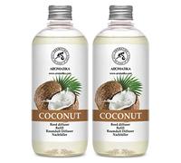Ricarica per Diffusore di Cocco 2x500ml per Aromaterapia - Fragranza per Casa - Deodorante per Ambienti - Reed Diffuser Refill - Fragranza Intensa e Duratura - Fragranza Cocco