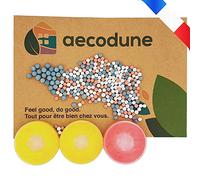 Ricarica per soffione doccia anticalcare Aecodune - filtro acqua e cloro con vitamina C - relax a casa - kit addolcitore con palline doccia filtranti ioni negativi - limone x2, profumo di rosa