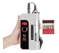 Ricarica Portatile Per Trapano Per Unghie Da 50 W, Lucidatore Per Unghie Elettrico Per Test Scritto Da 35000 Giri/min, Mini Smerigliatrice Per Unghie Portatile,White
