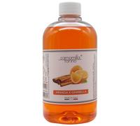 Ricarica profumo 500ml. in 25 fragranze per diffusore a bastoncini. Italy. Fiori Frutti Diffusore per ambienti 500 ml."Camomilla" (arancia e cannella)