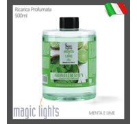 RICARICA PROFUMO AMBIENTE PER DIFFUSORI BASTONCINI 500ML MENTA E LIME