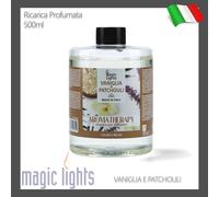 RICARICA PROFUMO AMBIENTE PER DIFFUSORI BASTONCINI 500ML VANIGLIA E PATCHOULI