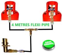 Ricarica Propano Gas Gpl 2 Bottiglie Set Rv Camper 4 Metri Gas Tubo