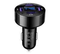 Ricarica rapida per auto, ricarica rapida, USB Block, 4-Port Car Adapter, Fast Charging Car Adapter, Mobile Phone Charging Block, USB Plug-in Adapter for Cars, 12-24 V Car Charger, Multi-Port Charging