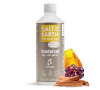 Ricarica roll-on deodorante naturale Salt of the Earth, ambra e sandalo - Vegano, protezione a lunga durata, approvato da Leaping Bunny, prodotto nel Regno Unito - 525ml