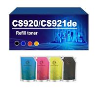 Ricarica Toner CS920 CS921de Compatibile Per Lexmark CS920 CS921de CS923de CX920 CX921 CX922 CX923 Stampante, Grande Capacità 1000 G,4 colors-1 Set