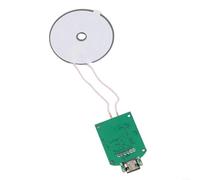 Ricarica wireless da 15 W con rilevamento automatico per DC 5 V/9 V/12 V, trasmettitore compatto per supporto auto, ricarica efficiente per conducenti e viaggi, scheda verde 43 mm