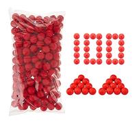 XSHOT-100 Rounds Ricarica X-Shot Ball Blaster Chaos 100 Dart Balls, Tinta Unita, Colore Rosso, 36560