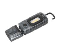 Ricaricabile 360° Ispezioni Luce 3W Rotondi & 1W SMD LED Carbonio Fibra Effetto