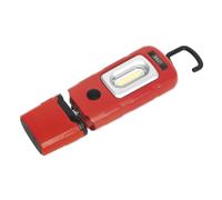 Ricaricabile 360° Ispezioni Luce 3W Rotondi & 1W SMD LED Red Polimeri di Litio -