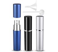 Ricaricabile Atomizzatore di Profumo, 3 Pezzi 6ml Mini Nebulizzatori per profumo Bottiglie Bottiglia di Profumo di viaggio Spruzzino Profumoper Viaggiare Festa (6 ml (nero + argento + blu scuro))