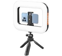 Ricaricabile LED Selfie Ring Light - 15,9 x 22 cm Portatile Phone and Laptop Ring Lamp, Adjustable Brightness, USB Powered | Content Creation Tool for Streaming Blogging Vlogging Social Media