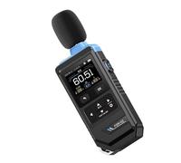 Ricaricabile Livelli di Rumore Tester Decibel Meter Portatile Sound Meter con Tempo Temperatura e Umidità Display a C Pesato Strumento Suono