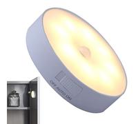 Ricaricabile Motion Sensor Night Light - Luce LED rotonda Smart Lamp, 3 modalità di illuminazione | Forte Magnetic Suction Base for Closet Cabinet Bedroom Kitchen Hallway | Automatic Dimmable Wall