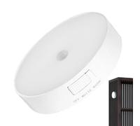 Ricaricabile Motion Sensor Night Light - Luce LED rotonda Smart Lamp, 3 modalità di illuminazione | Forte Magnetic Suction Base for Closet Cabinet Bedroom Kitchen Hallway | Automatic Dimmable Wall