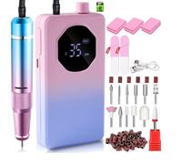 Ricaricabile Portatile Nail Dril 35000 RPM l Kit Professionale Gel Nail Polish Drill Nail File Set Grinder per Nail Salon Tools