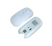 Ricaricabile senza fili Bluetooth compatibile Mouse portatile silenzioso mouse ergonomico per iPad Computer Laptop Tablet Phone Office Gaming Mouse Ampiamente Compatibile (White)