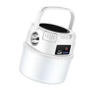 Ricaricabile solare per campeggio, confezione da 1 | Luce LED portatile con alimentazione di tipo C, display a quattro luci e maniglia per il trasporto integrata