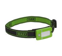 Ricaricabile Testa Torcia 2W Pannocchia LED Auto-Sensor Verde - Sealey LED360HTG