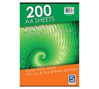 Ricariche a fogli mobili rinforzati sovrani di qualità premium, formato A4, riga