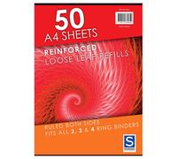 Ricariche a fogli mobili rinforzati sovrani di qualità premium, formato A4, riga