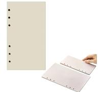 Ricariche A6, 160 pagine/80 fogli, 6 fori perforati, inserto a righe, inserti per agenda, ricariche per appunti, riunioni, appunti di viaggio (tipo bianco, 80 fogli)