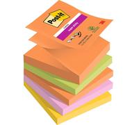Post-it Super Sticky Z-Notes Boost Color Collection, Pack of 5 Pads, 90 Sheets p