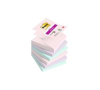 Post-it Foglietti Super Sticky Z-Notes Soulful 76x76 mm 6x90 fogli Rosa/Viola/Verde