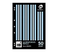 Ricariche Olympic A4 per fogli sfusi rinforzati, 2 mm, durevoli, di alta qualità