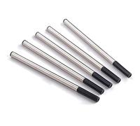 Ricariche per penna a sfera con inchiostro nero, 0,5 mm, sostituibile, con custodia in metallo, ideale per scuola, ufficio, scrittura (5 pezzi)