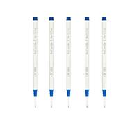 Ricariche per penna a sfera con punta rotante, inchiostro tedesco morbido e inchiostro fine da 0,5 mm con filettatura (5 unità), colore blu